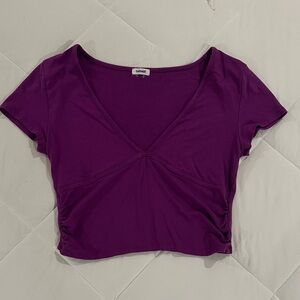 Garage Gabriella V-neck Tee Purple